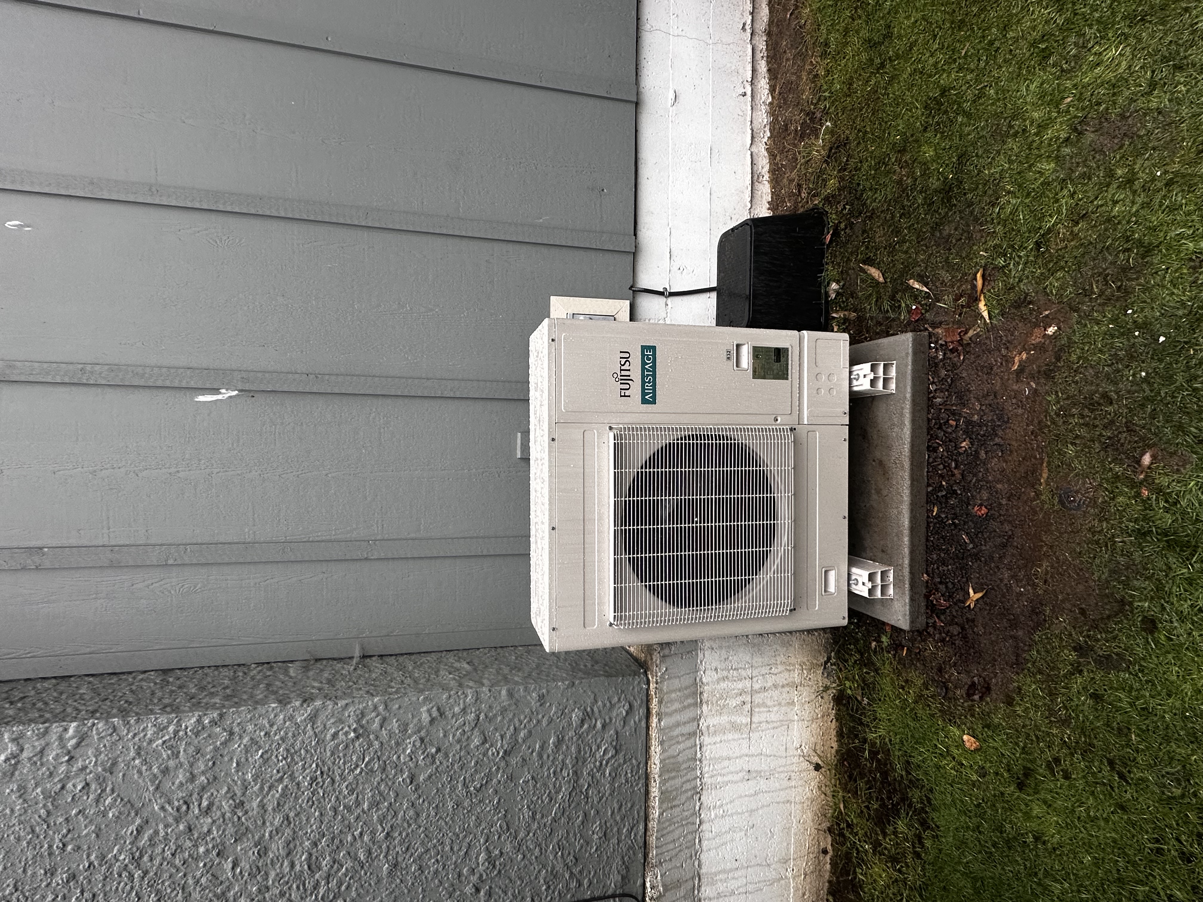 Heat pump install — outdoor unit